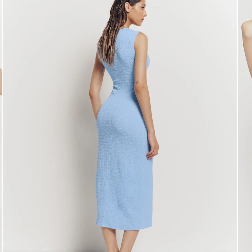 Reformation Palm Knit Dress in Light Blue *NWOT* - Picture 3 of 7